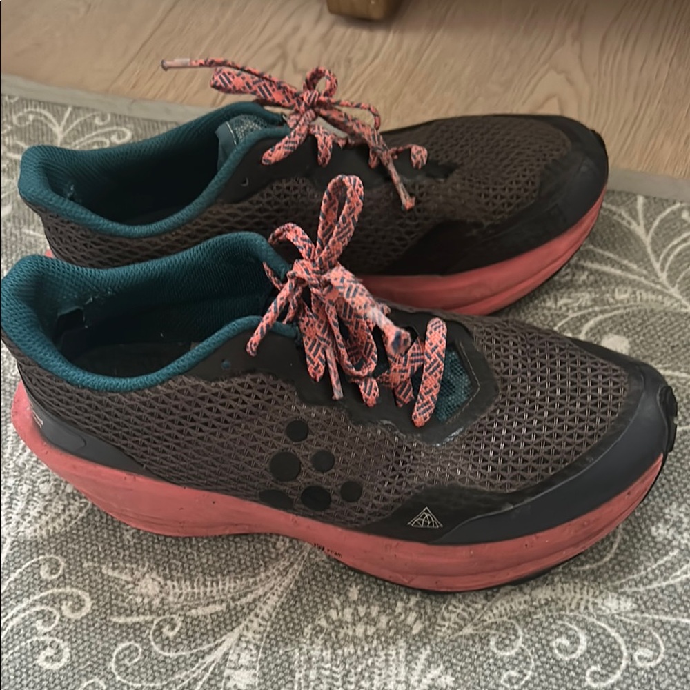 Craft Athletic Shoes Brown and Pink Breathable Mesh Design